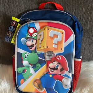 Nintendo Kids Backpack - Blue, Red, and Yellow